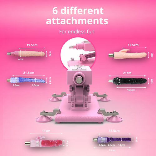 Love Sex machine by Eroticon with 6 attachments