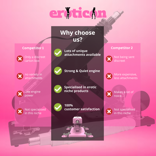 Love Sex machine by Eroticon with 6 attachments